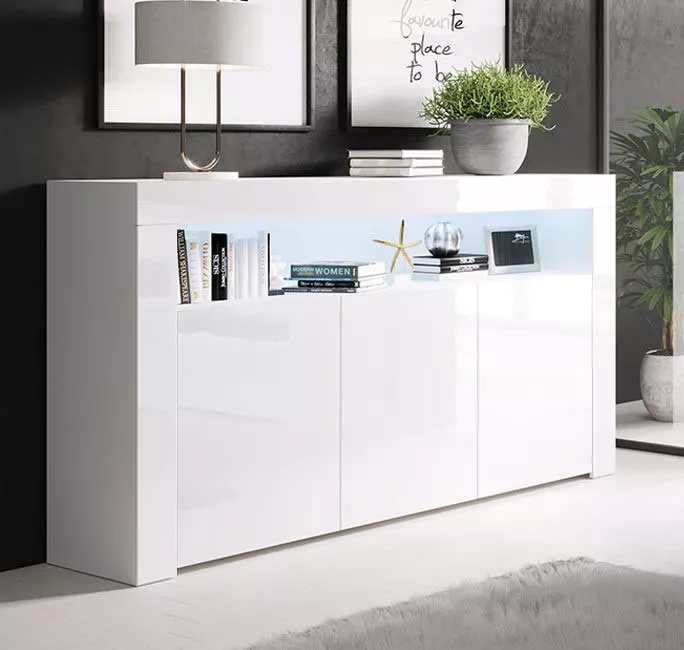 Credenza modello Aker colore bianco (155x91,5x37cm)